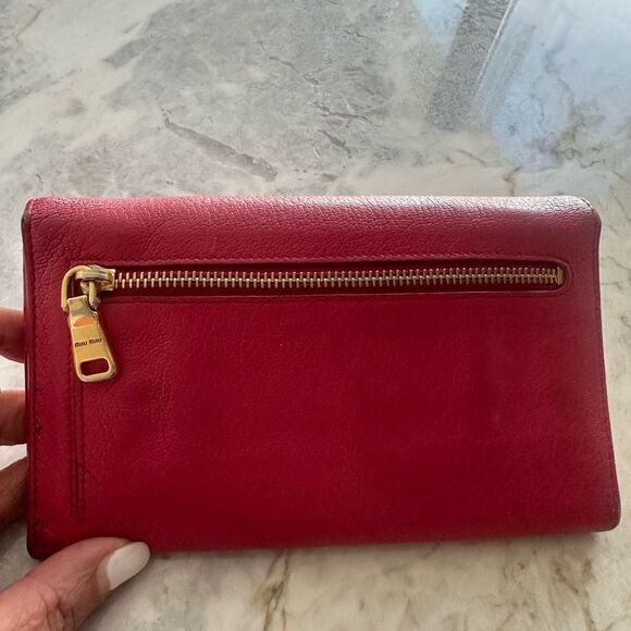 Miu Miu Raspberry Pink Envelope Wallet - Picture 14 of 17
